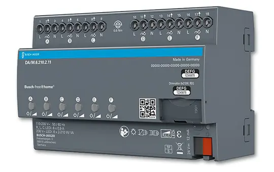 BUSCH-JAEGER DA/M.6.210.2.11 f@h dimming actuator 6-fold, 210 W