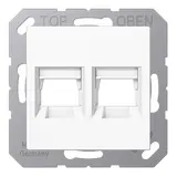 JUNG A1569-2WEWW modular jack insert series A 2-fold, Assmann | alpine white
