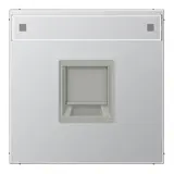 JUNG AL1969-1NAWE Modular Jack Cover Series LS 1-fold, label field, for universal module | aluminum