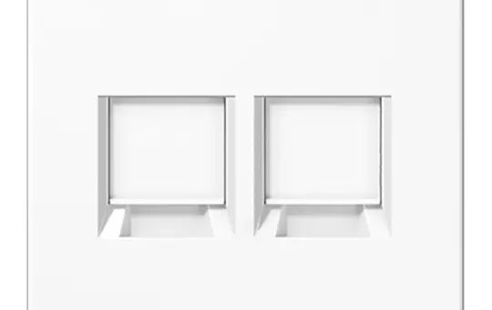 JUNG LS1969-2WEWW Modular Jack Cover LS Series 2-fold, for universal module | alpine white