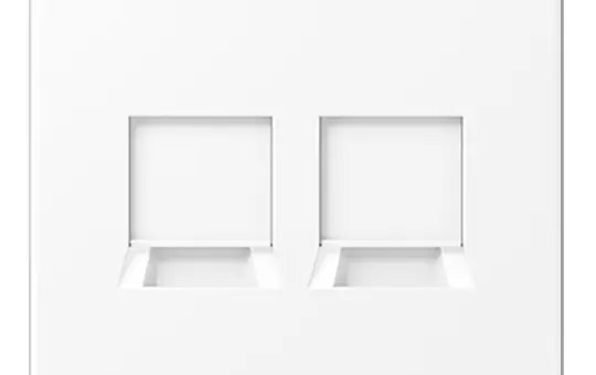 JUNG LS1969-2WEWWM Modular Jack Cover Series LS 2-fold, for universal module | snow white matt