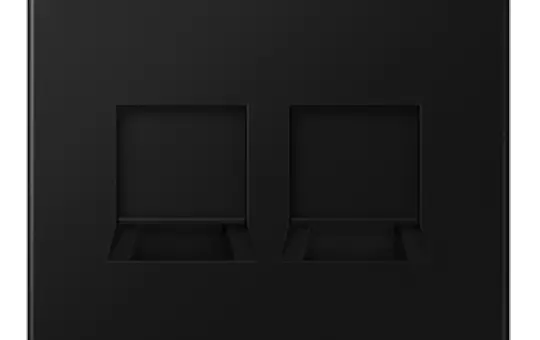 JUNG LS1969-25WESWM Modular Jack Cover Series LS 2-fold, for cables | graphite black matt