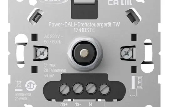 JUNG 1741DSTE DALI rotary potentiometer Tunable White, bus voltage supply