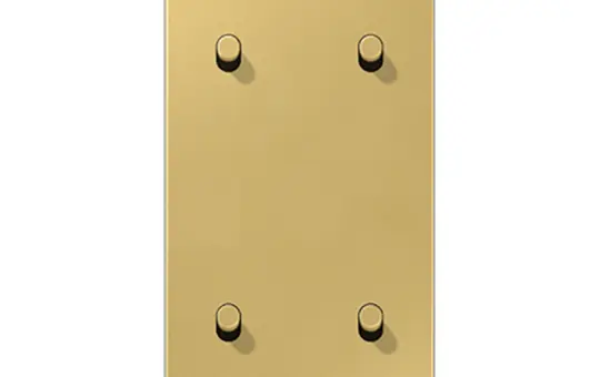 JUNG ME12-25CR25 rocker arm cover "cylinder" series LS 2-fold, 2-fold2 lever, vertical | brass classic