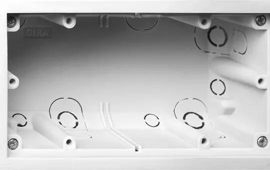 GIRA 289700 device box for flat mounting E2/E22 2-fold
