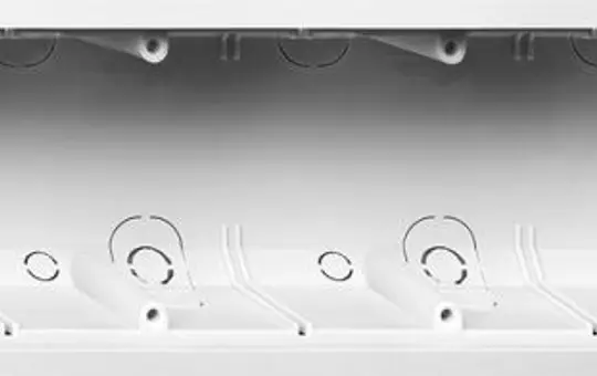 GIRA 289900 device box for flat mounting E2/E22 4-fold