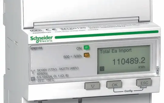 SCHNEIDER A9MEM3155 energy meter 3-phase 63A, Modbus, MID