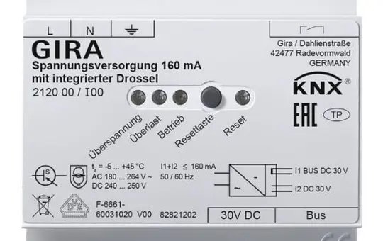 GIRA 212000 KNX bus power supply 160mA
