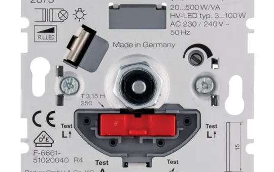 BERKER 2873 rotary dimmer RL, LED, 3-100 W