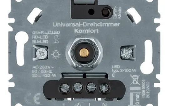 BERKER 296110 rotary dimmer RLC, LED, 3-100W