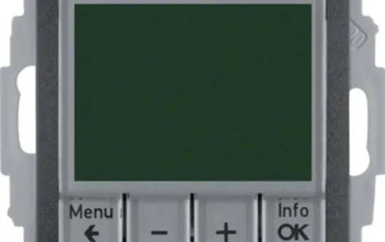 BERKER 20441606 room temperature controller S.1/B.3/B.7 NO contact, 230 V, large display, time programs | anthracite matt