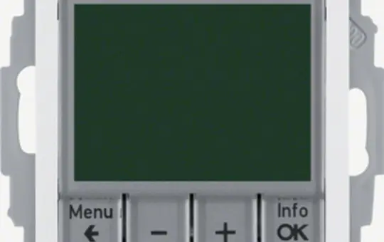 BERKER 20441909 room temperature controller S.1/B.3/B.7 NO contact, 230 V, large display, time programs | polar white matt