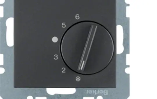 BERKER 20261606 room temperature controller S.1/B.3/B.7 Changer, 230 V | anthracite matt