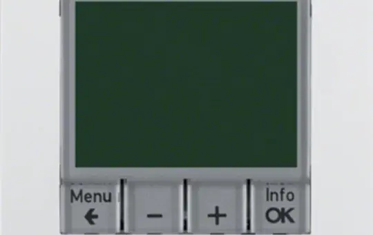 BERKER 20447109 room temperature controller K.1/K.5 NO contact, 230 V, large display, time programs | polar white glossy