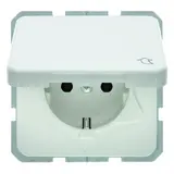 BERKER 471509 SCHUKO socket for UP IP44 Hinged lid | polar white glossy