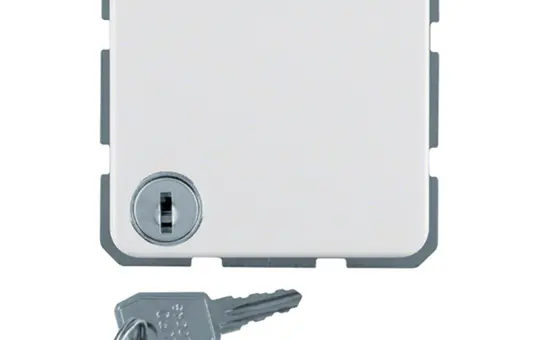 BERKER 476309 SCHUKO socket for UP IP44 Hinged lid, lock, same closures | polar white glossy