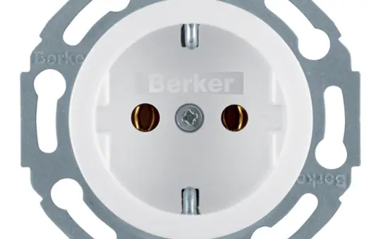 BERKER 474520 SCHUKO socket 1930 standard | polar white glossy