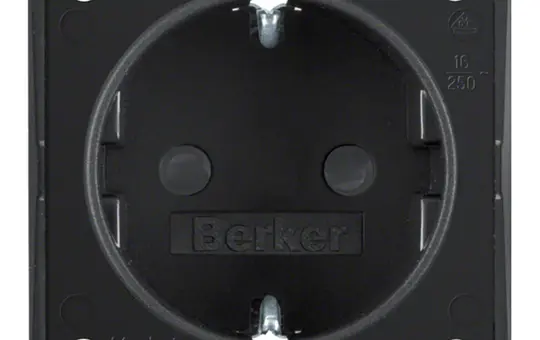 BERKER 947792503 SCHUKO socket Integro Flow Touch protection | matt black