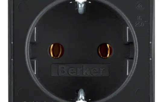 BERKER 947782503 SCHUKO socket Integro Flow standard | matt black