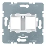 BERKER 454105 support plate for modular jack 2-fold | white
