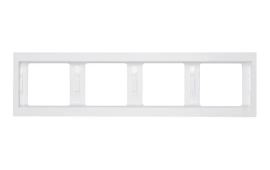 BERKER 13837009 Cover frame K.1 4-fold, horizontal | polar white glossy