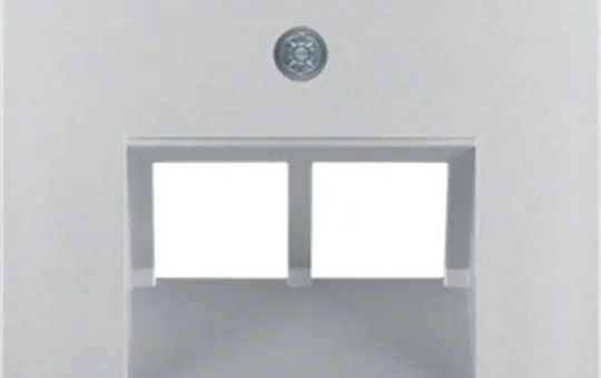 BERKER 14091404 network cover S.1/B.3/B.7 2-fold | matt aluminum