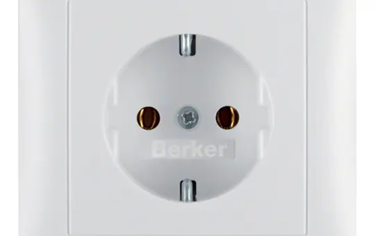 BERKER 47429909 SCHUKO socket complete S.1/B.3/B.7 1-fold | polar white matt