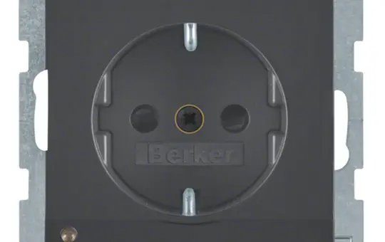 BERKER 41096086 SCHUKO socket Q.1/Q.3 Orientation light | anthracite velvet