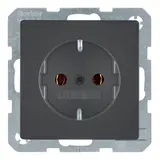BERKER 47436086 SCHUKO socket Q.1/Q.3 standard | anthracite velvet