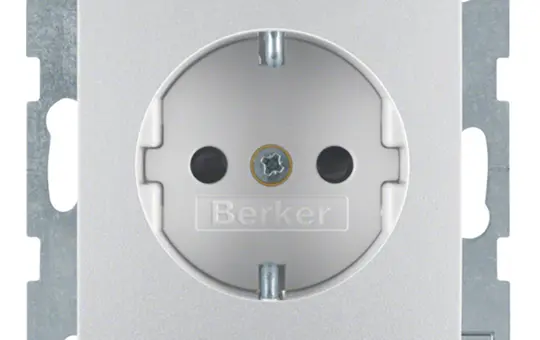 BERKER 47231404 SCHUKO socket S/B Touch protection | matt aluminum