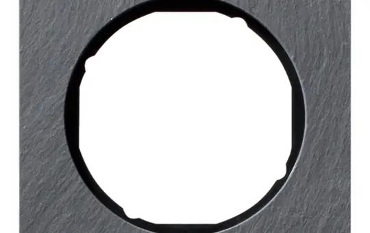 BERKER 10112384 Cover frame R.1 1-fold | slate anthracite/glossy black