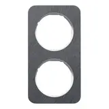 BERKER 10122389 Cover frame R.1 2-fold | slate anthracite/polar white glossy