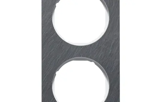 BERKER 10122389 Cover frame R.1 2-fold | slate anthracite/polar white glossy
