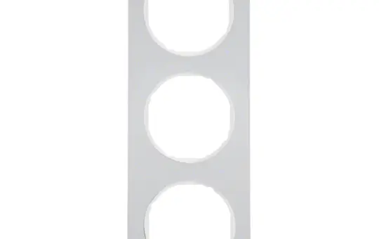 BERKER 10132174 Cover frame R.1 3-fold | aluminium/polar white glossy