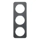 BERKER 10132389 Cover frame R.1 3-fold | slate anthracite/polar white glossy