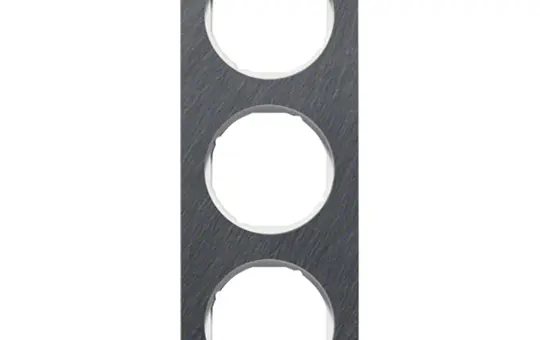 BERKER 10132389 Cover frame R.1 3-fold | slate anthracite/polar white glossy