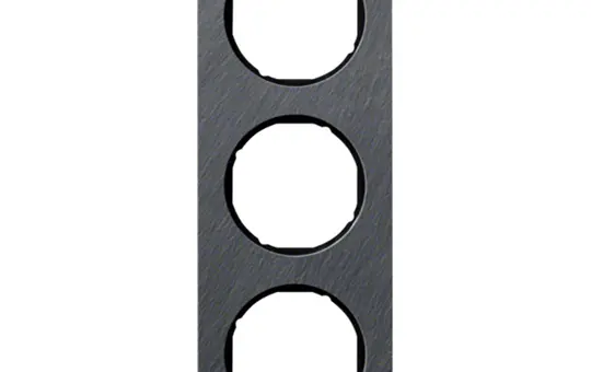 BERKER 10132384 Cover frame R.1 3-fold | slate anthracite/glossy black