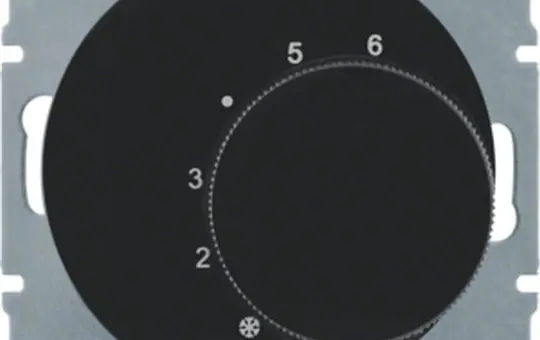 BERKER 20262045 temperature controller R.1/R.3/R.8 Changer, 230 V | shiny black