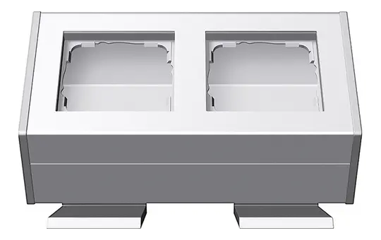 GIRA 119227 Profile 55 with base System 55 2-fold | pure white satin matt