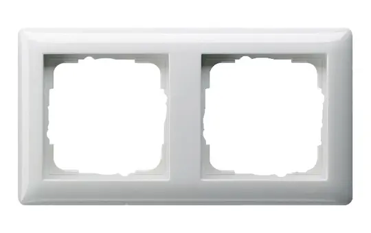GIRA 021203 cover frame standard 55 2-fold | pure white shiny