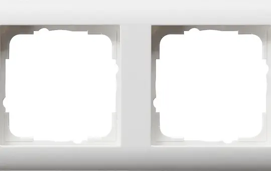 GIRA 021204 cover frame standard 55 2-fold | pure white satin matt