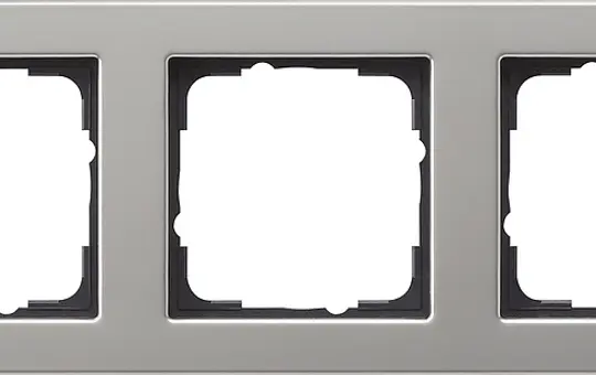 GIRA 021333 cover frame E2 3-fold | stainless steel
