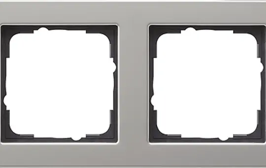 GIRA 021433 cover frame E2 4-fold | stainless steel