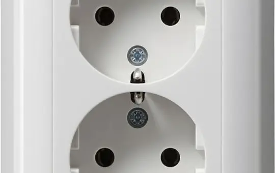 GIRA 078003 SCHUKO socket complete System 55 2-fold | pure white shiny
