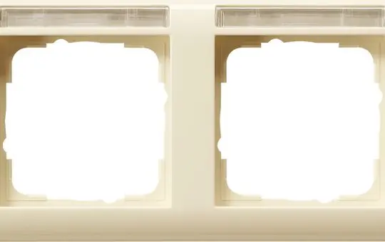 GIRA 109201 descr. Cover frame standard 55 2-fold, horizontal | creamy white shiny