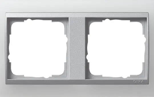 GIRA 021250 Event cover frame aluminium 2-fold | opaque white