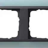 GIRA 021285 Event cover frame anthracite 2-fold | opaque mint