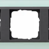 GIRA 021385 Event cover frame anthracite 3-fold | opaque mint