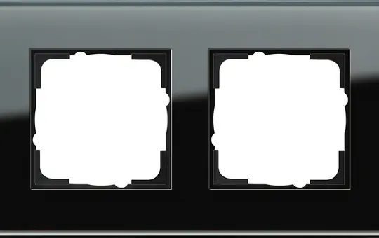 GIRA 021205 Esprit cover frame 2-fold | glass black