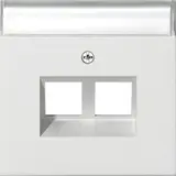 GIRA 2640112 Modular Jack Cover System Surface 2-fold, label field | pure white shiny